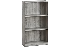 Small, Stylish Shelves for Compact Spaces - Furinno Basic 3-Tier Bookcase