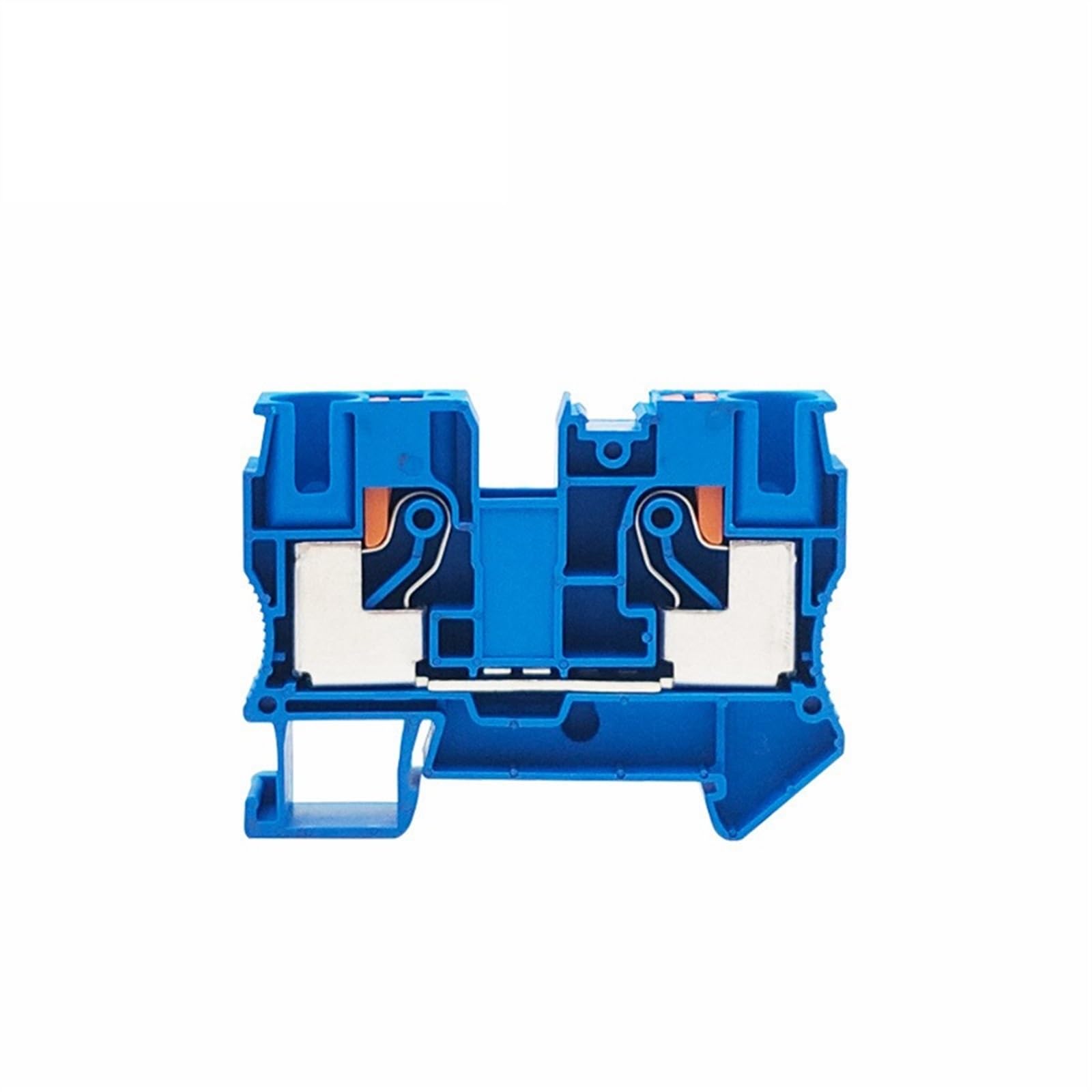 Morsettiera push-in PT10 Connettore elettrico for filo su guida Din Spina passante a molla senza viti da 10 mm² PT-10(Blue,10 Pcs)
