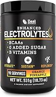 Vista 17 de Zeal Electrolyte Powder - 90 porciones Polvo de electrolitos Keto Cero azúcar, BCAA, vitaminas B Potasio, zinc, magnesio Bebida
