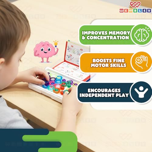 Image of Wembley Brain Puzzle Game for Boys & Girls 7-14 Years | Logic & Mind Puzzle Toy | 120 Challenges Brain Teaser | Travel Friendly Indoor Game | Birthday Gift