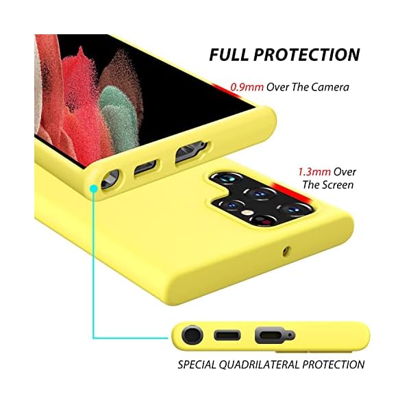 ZUSLAB Real weiche silikonhülle Kompatibel mit Samsung Galaxy S22 Utra Hülle Zoll (2022), Liquid Silicone Anti-Scratch… – Bild 9