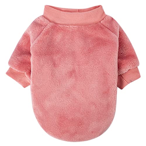Image of FabriCastle Dog Sweaters, 2-Pack Dog Clothes XXS XS for Small Dogs Girl & Cats, Ultra Soft and Warm Pet Coats, Winter Pet Jacket, Doggy Apparel Costumes, Puppy Outfits (Pink,Light Purple, XX-Small)