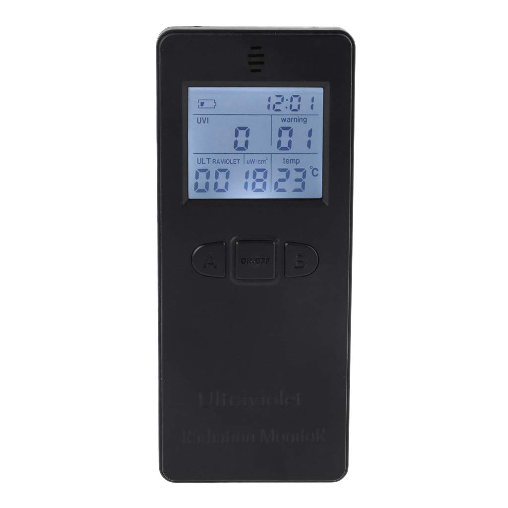 Rilevatore di Radiazioni ultraviolette UV UVI Meter Radiometer Tester con termometro