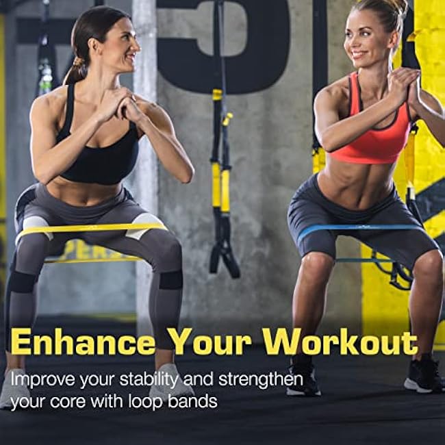 ProBody Pilates Loop Resistance Bands for Working Out, Set of 5 Exercise Bands Resistance, Workout Bands Resistance for Exercise, Small Physical Therapy Bands, 12 x 2