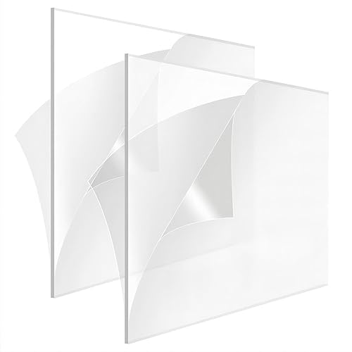 Paquete de 2 hojas acrílicas transparentes de 24 x 24 pulgadas, 316 pulgadas de grosor (0.197 in), hojas de plexiglás, hojas acrílicas para corte disponible en Yaxa Peru