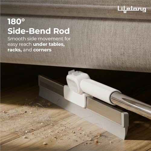 Image of Lifelong Floor Wiper with Long Handle for Bathroom & Home Cleaning | Rubber Blade Squeegee Floor Wiper for Wet & Dry Surfaces | Floor Cleaning Wiper Tool | Easy Grip Uses