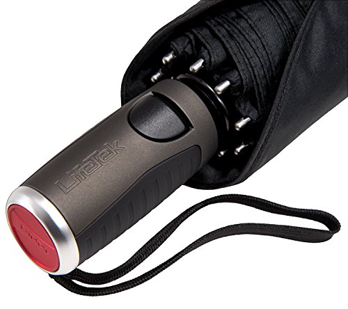 LifeTek Windproof Travel Umbrella - Compact, Automatic, Wind Resistant, Strong and Portable - Small Folding Backpack… - Image 8