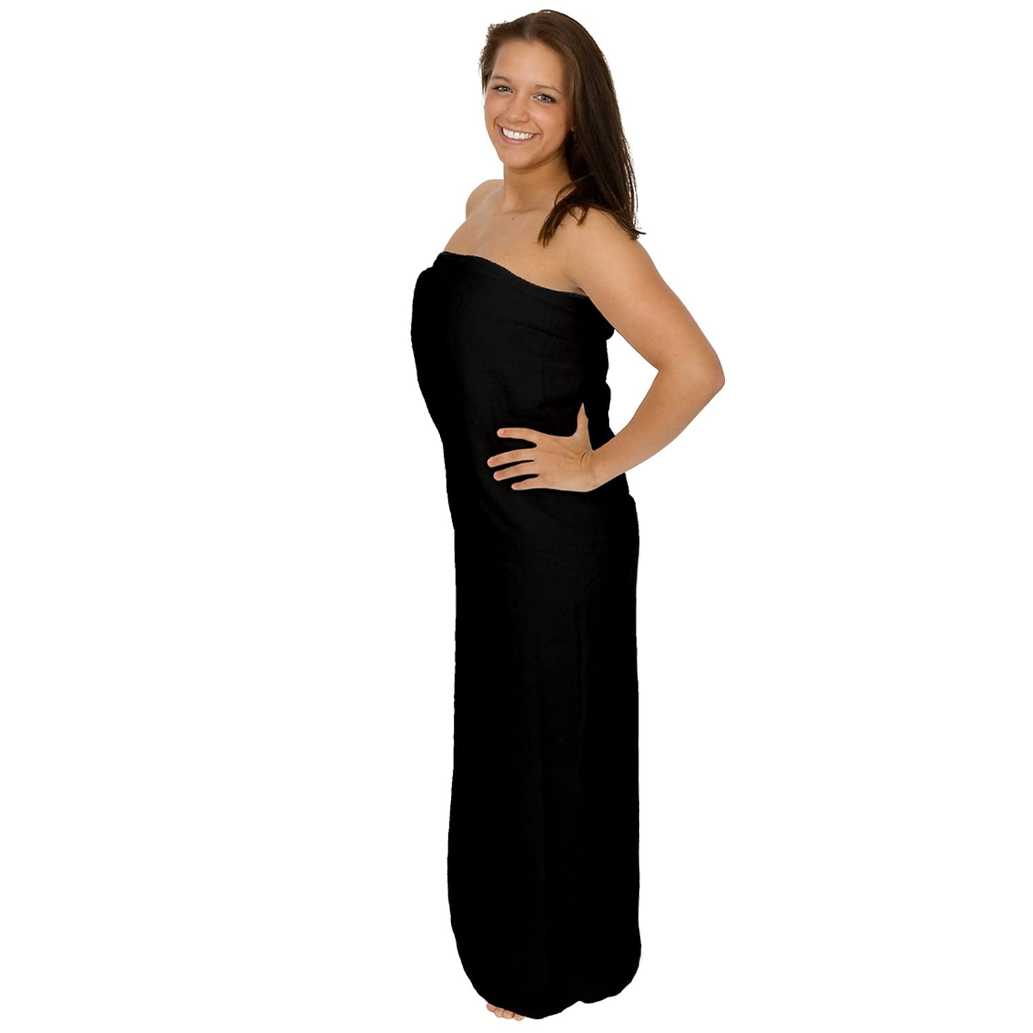 Serviette de Bain/Serviette de Sauna XXL, 150 x 220 cm, Pur Coton en éponge de qualité, pour Les Femmes et Les Hommes de très Grande Taille, Noir