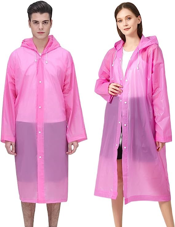 Raincoat for Travel and Outdoor Use | Waterproof Protection-A-FS-PINK-picture-34