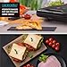 Arendo - Sandwichmaker XXL – für 4 Sandwiches – 1400 W – Sandwichtoaster mit Antihaftbeschichtung – Schnellaufheizung – automatische Temperaturregelung – integrierte Kabelaufwicklung – rutschfeste Füß