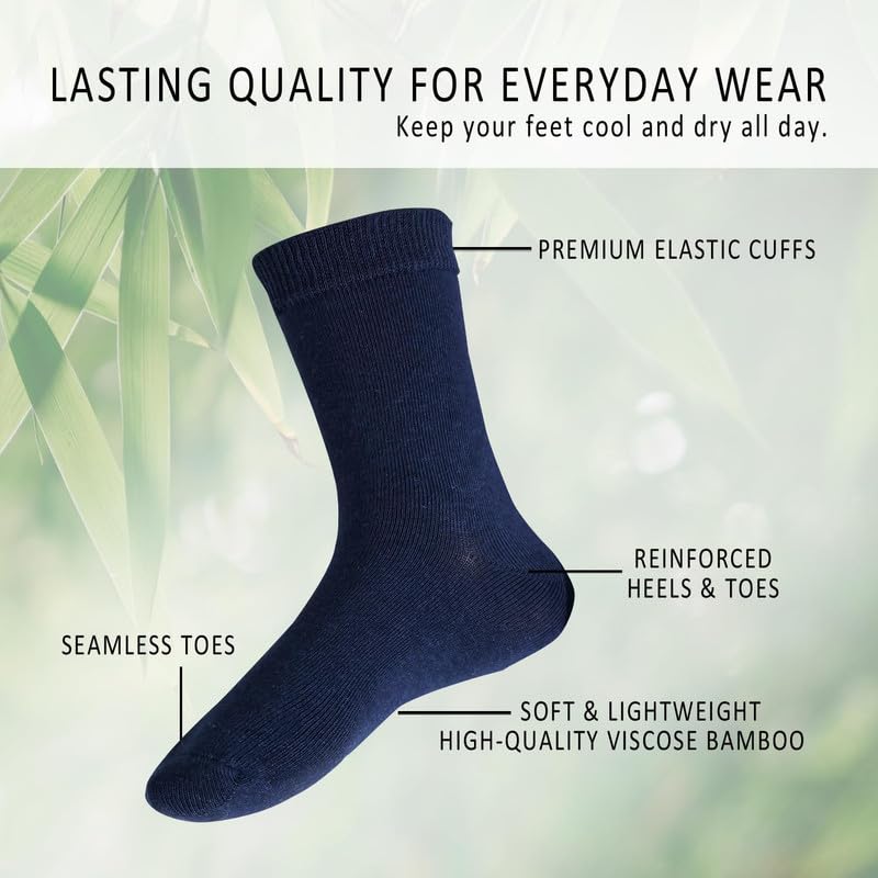 Image of Boys & Girls Calf Length Solid School Socks (Pack of 3 Pairs)