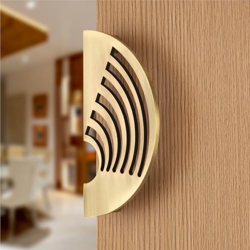Image of COMPASS 202 Grade Stainless Steel 6-inch Round Shape Door Handle for Main Door and Pull-Push Handle of Home /Hotel /Office Door Hardware for Single and Double Door,Camila - Pack of 1 Set (Brass Antique)