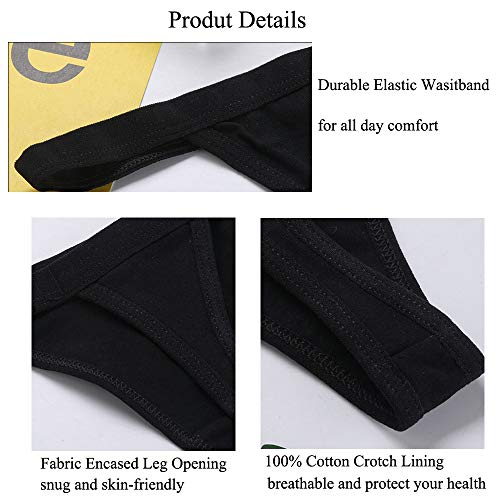 Kissecret Women Cotton String Thong Underwear Pack Of 6Pcs Breathable G-String Panties For Ladies (Large/X-Large, 2Xblack/2Xbeige/2Xgray) #TOP2