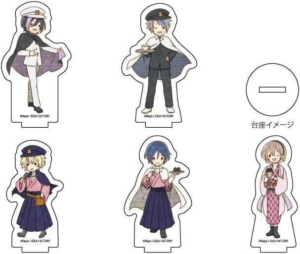 Pythagoras Production 05 Retro Cafe Version [Retro Art Illustration] Acrylic Petit Stand, Box of 5