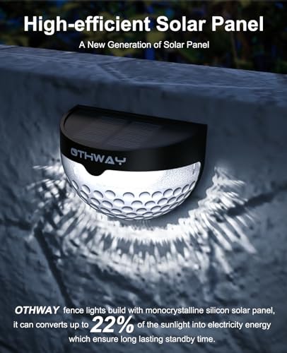 Othway GY-L6-4BLACK Solar Fence Post Lights Wall Mount Decorative Deck Lighting thumb #2
