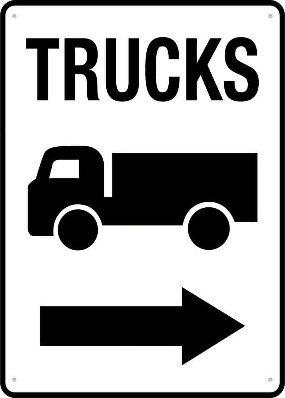 Trucks Right Arrow Personalized Cafe Wall Decor Metal Gifts for Friends Families and Holiday Tin Sign 8x12 Inch