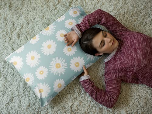 Wowusuo Chrysanthemum Pillowcase Daisy Flower Pillow Case Queen Size Cushion Bedroom Bed Decor With Hidden Zipper Double Sided 20X30 Inch #TOP1