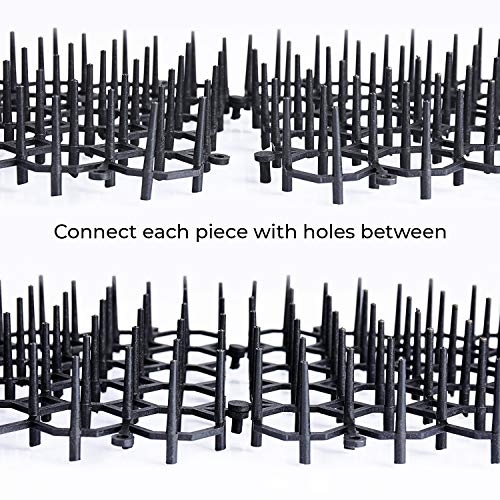 Abco Tech Cat Scat Spike (10 Strips) – Gentle Pet Deterrent for Cats, Dogs and More – Non-Toxic Humane and Effective Repellent – Easy to Install – Includes 12 Garden Staples