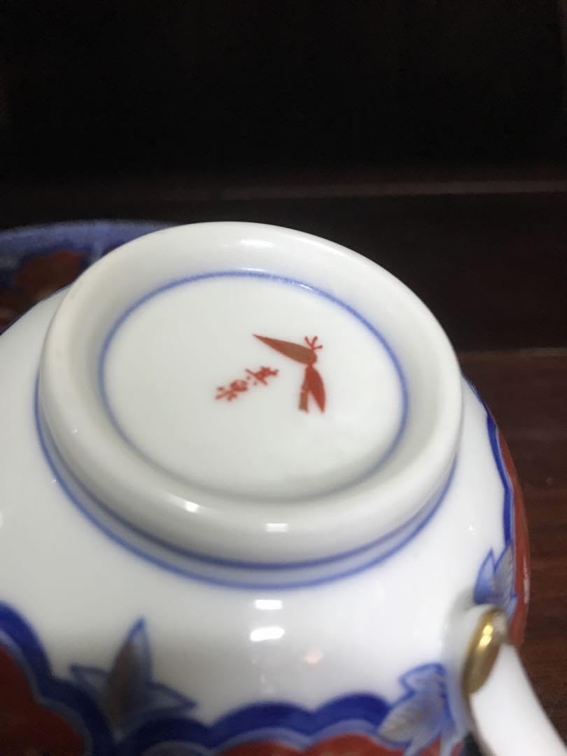 Amazon.co.jp: 有田焼基泉 万国博覧会 伊万里 染錦赤地唐花文 カップ