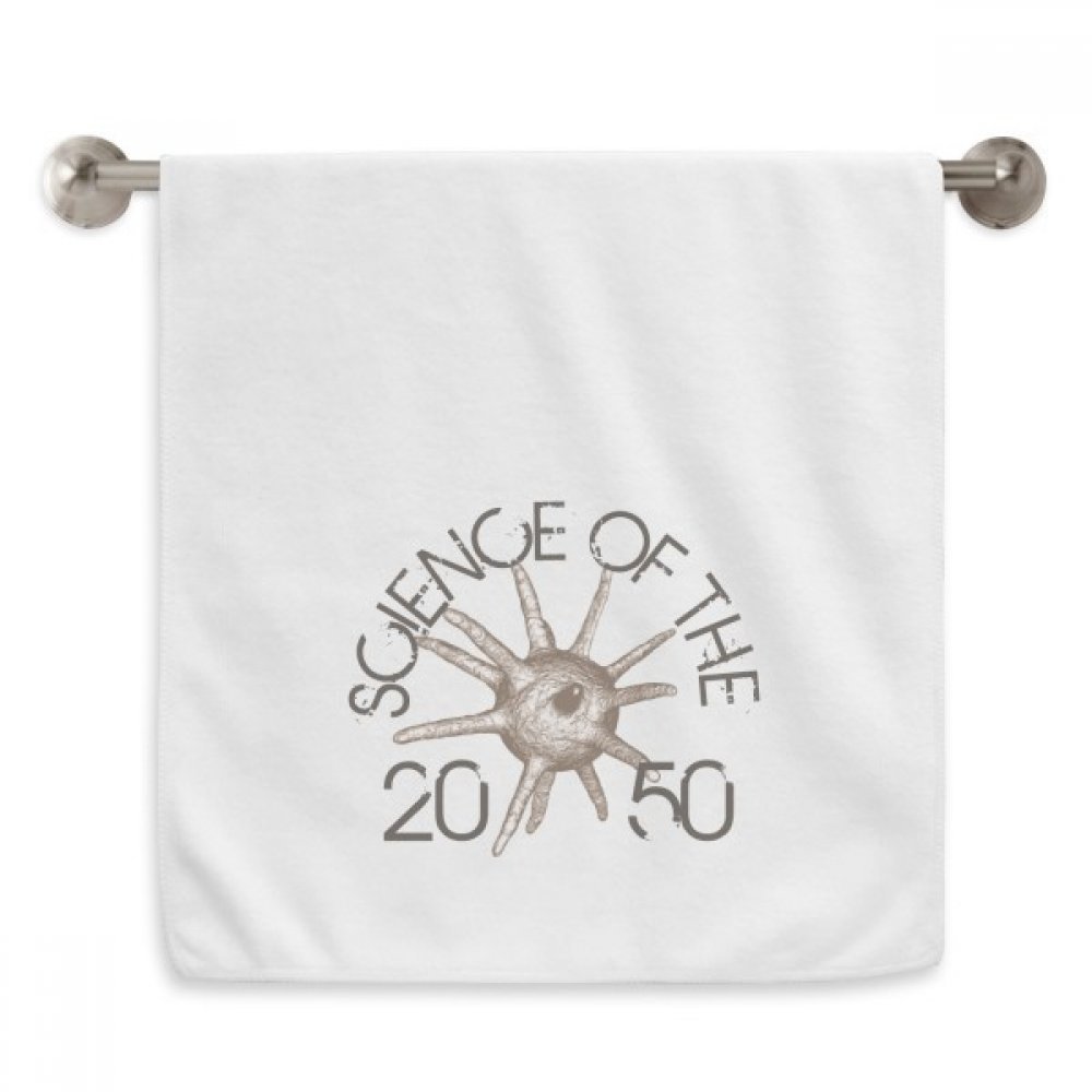 Serviette de toilette science blanche débarbouillette moelleuse motif lignée cellulaire