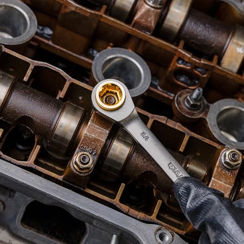 Image of DURATECH 4-in-1 Anti-Slip Reversible Ratcheting Box Wrench Set, SAE