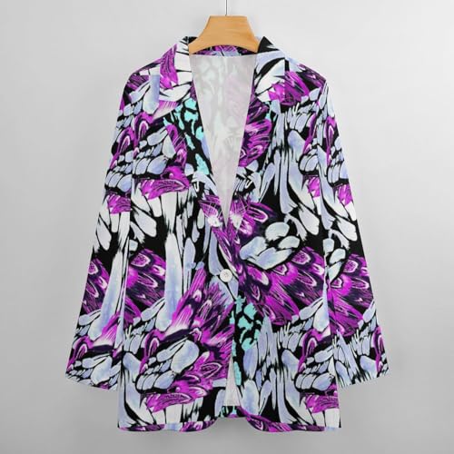 Women Open Front Blazer Jacket, Casual Long Sleeve Cardigan Coat with Pockets3