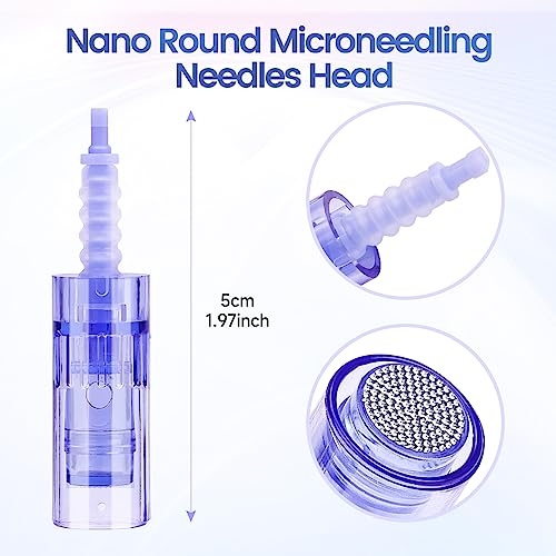Yofuly Nano Dermapen-Nadeln Ersatz Derma Pen Mikronadel, zur Electric Dermapen, 10 Stück Derma Pen Gerät (Bajonett)