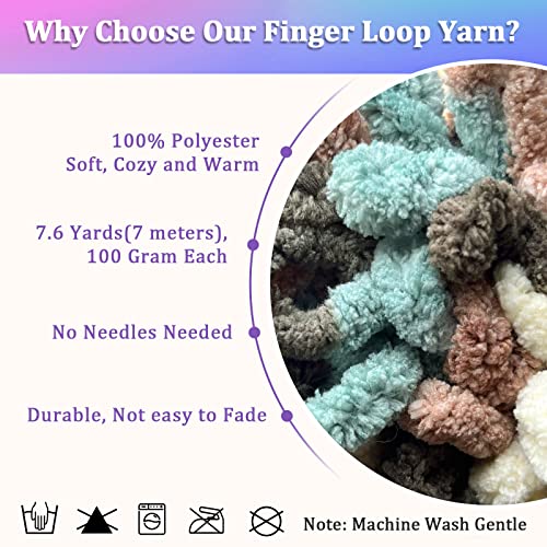 Loop Yarn 5Packs,Shenlin Chunky Chenille Yarn For Hand Knitting Baby Blanket,Machine Washable Polyester Fluffy Thick Bulky Yarn For Scarfs,Craft Projects #TOP1