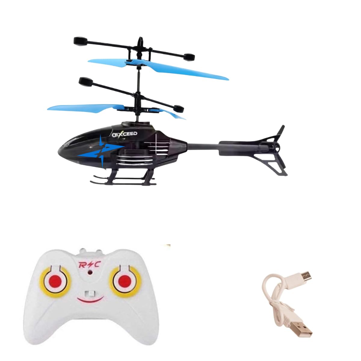 VRION® Flying Helicopter,Remote Control Helicopter for 6 + Years Boys Indoor and Outdoor Helicopter, Palm Sensing Helicopter with led Lights Remote Control Helicopter(Pack of 1) (black-blue) (B0D2JBRG1L) Amazon Price History, Amazon Price Tracker