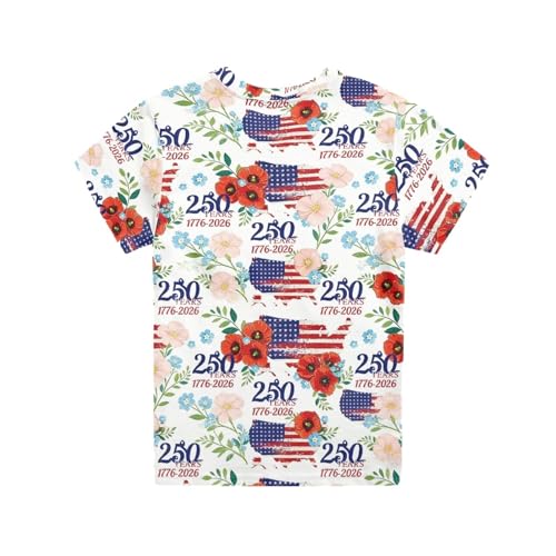 Image of Kids Graphic T-Shirt Boys Girls Novelty Tees Top Short Sleeve Shirts Summer Blouses 3-16