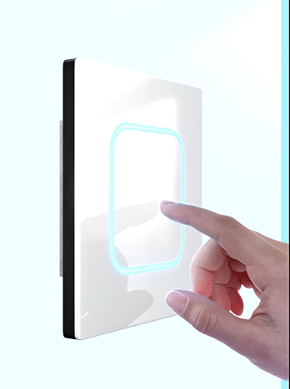 1/2/3/4 gang 2 way Black/White/Grey Tempered Glass Panel Acrylic Push Button Wall Socket Light Switch LED Indicator Lights 86mm*90mm (4 gang 2 way white) - Image 4