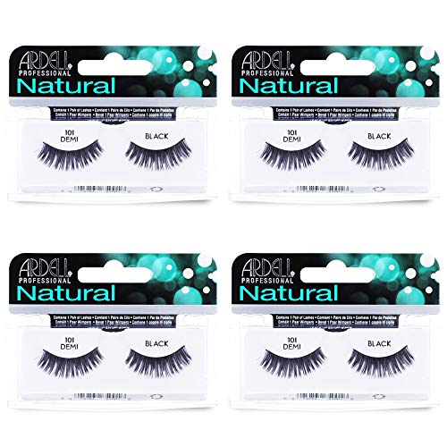 Ardell Natural Lashes False Eyelashes 101 Black Demi (4 pack)