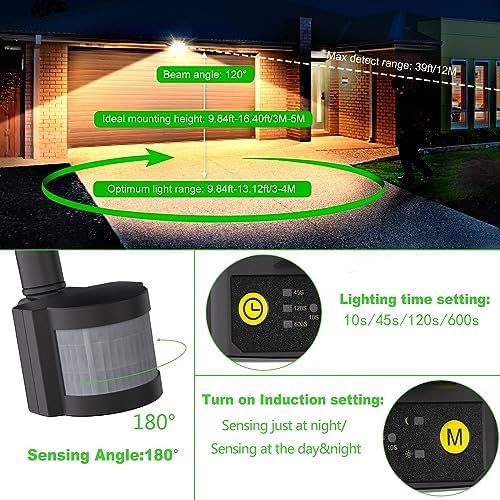 Collage of four images showing the CLY LED floodlight in various outdoor applications, including illuminating a driveway, house facade, entrance, and snowy landscape.