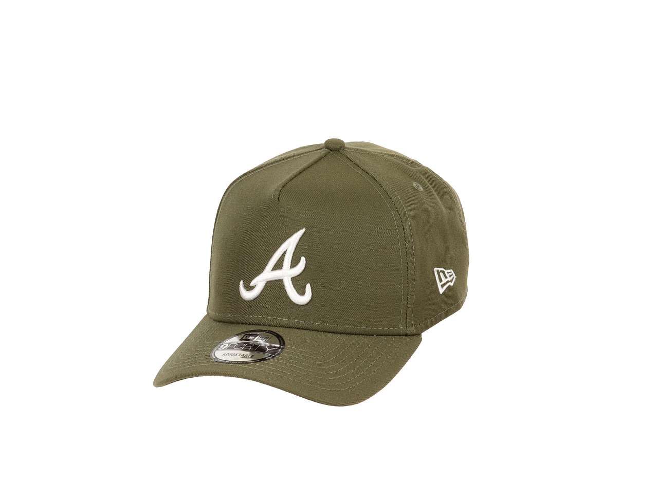 New Era Atlanta Braves MLB New Olive 9Forty A-Frame Snapback Cap