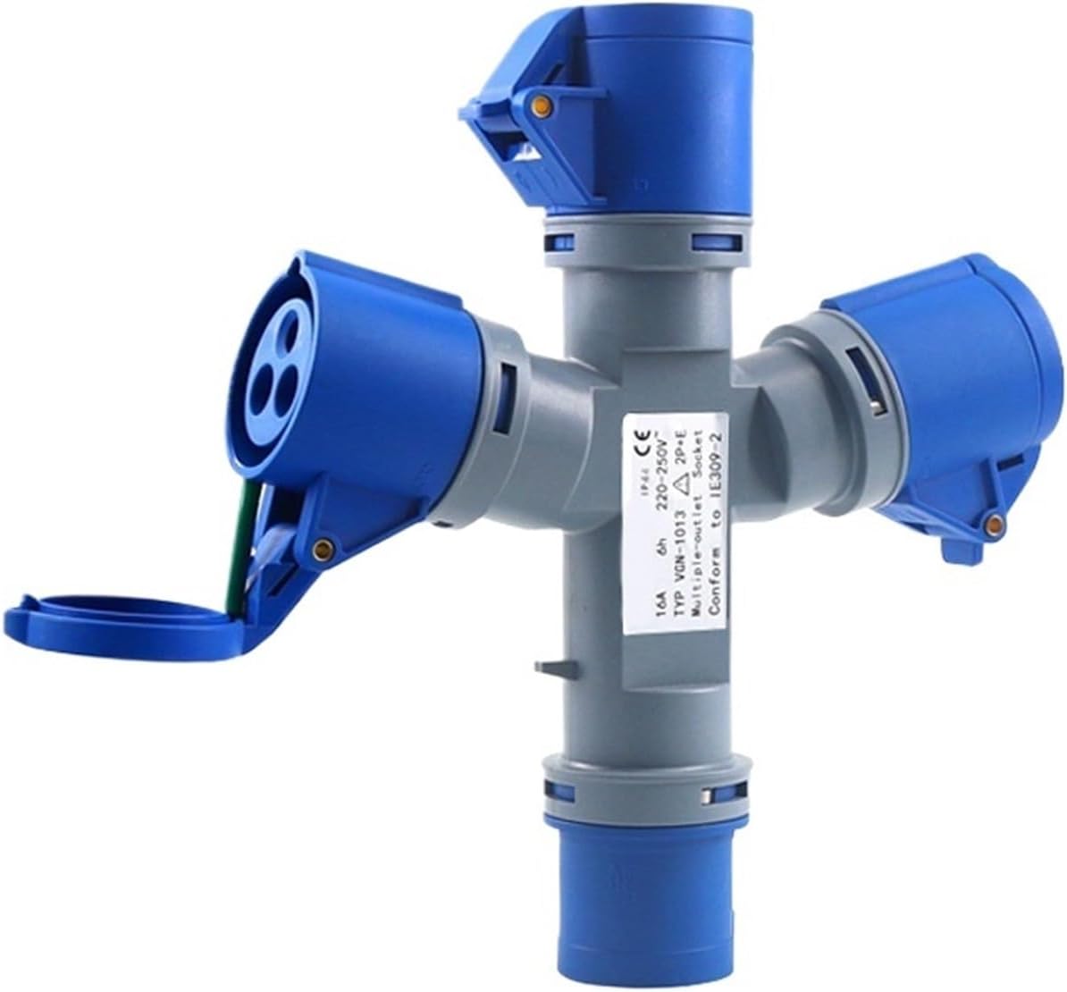 1pc Multi-Functional Industrial Plug Socket 3P 4P 5P 16A 32A 1 in 2/3 Output Socket Waterproof IP44/ IP67 Plug Socket