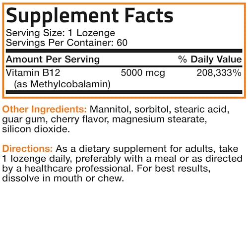 Bronson Methyl B12 Sublingual Lozenges