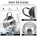 Luxshiny Stainless Steel Mixing Basin with Handle Portable Noodle Pot for Cooking Soup and Salad Compatible with All Stove Types Non- Cleaning for Home Use