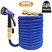 Produktbild 100ft Gartenschlauch - erweiterbare Garten Wasserschlauchleitung  3 / 4" aus massivem Messing-Beschläge, Extra Strength Stoff - Flexible Erweiterung Schlauch mit 8 Funktions-Spritzpistole (blau)
