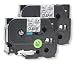 2PK Onirii Compatible Brother p touch TZ151 TZe151 TZ-151 label Tape(0.94") 24MM Wide x 26.2ft Length 1 Inch Black on Clear
