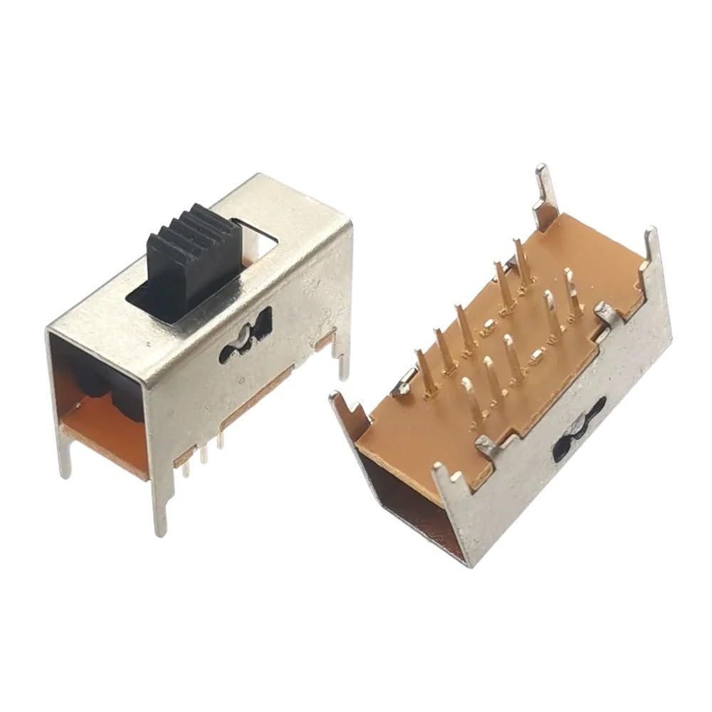 Interrupteur à bascule 2P4T double rangée 10 broches 4 vitesses bouton coulissant PCB