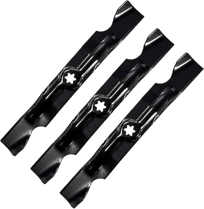 Miniatura 2 de Juego de 3 cuchillas de cortacésped de 50 pulgadas para MTD Cub Cadet Troy-Bilt 742-04053 942-04053 742-04056 942-04056 112-0316 50-2138