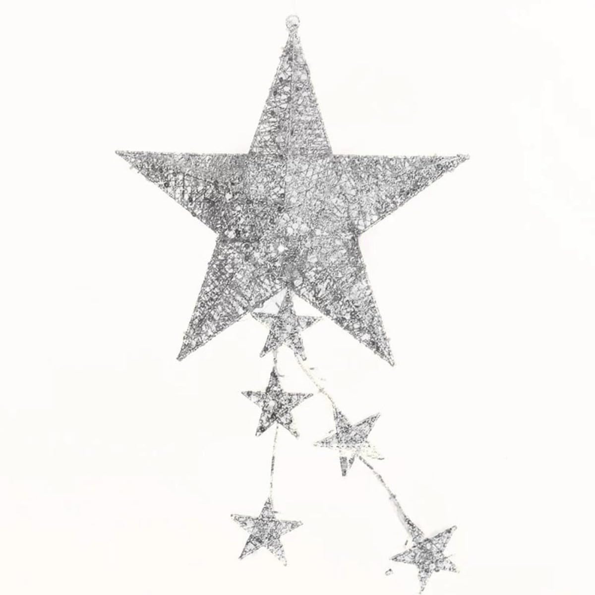 Artibetter 2 Decorazioni Natalizie Da 30 Cm Ciondolo A Forma Di Stella in Argento Decorazioni Natalizie Festive Per La Casa E Le Celebrazioni