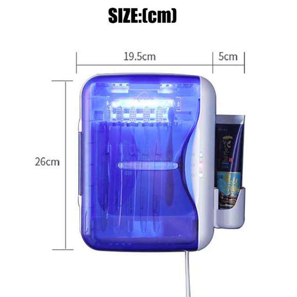 TJH - Sterilizzatore Intelligente per spazzolino da Denti, con Supporto per dentifricio, Montaggio a Parete, per Gioielli da Bagno