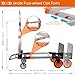 Zolpoyia 3 in 1 Folding Hand Truck Dolly Cart with Wheels, 660lbs Capacity Foldable Utility Cart Aluminum Trolley Cart Convertible Dolly for Moving Furniture Shopping for Garden Home Office Warehouse