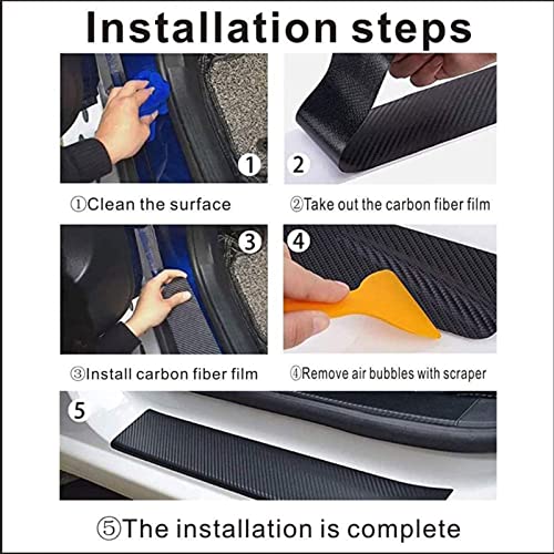 Car Door Sill Protector Fo010127,Self-Adhesive Carbon Fiber Tape Protectors Anti Scratch Car Door Edge Guards Stickers,Inner Accessories #TOP2