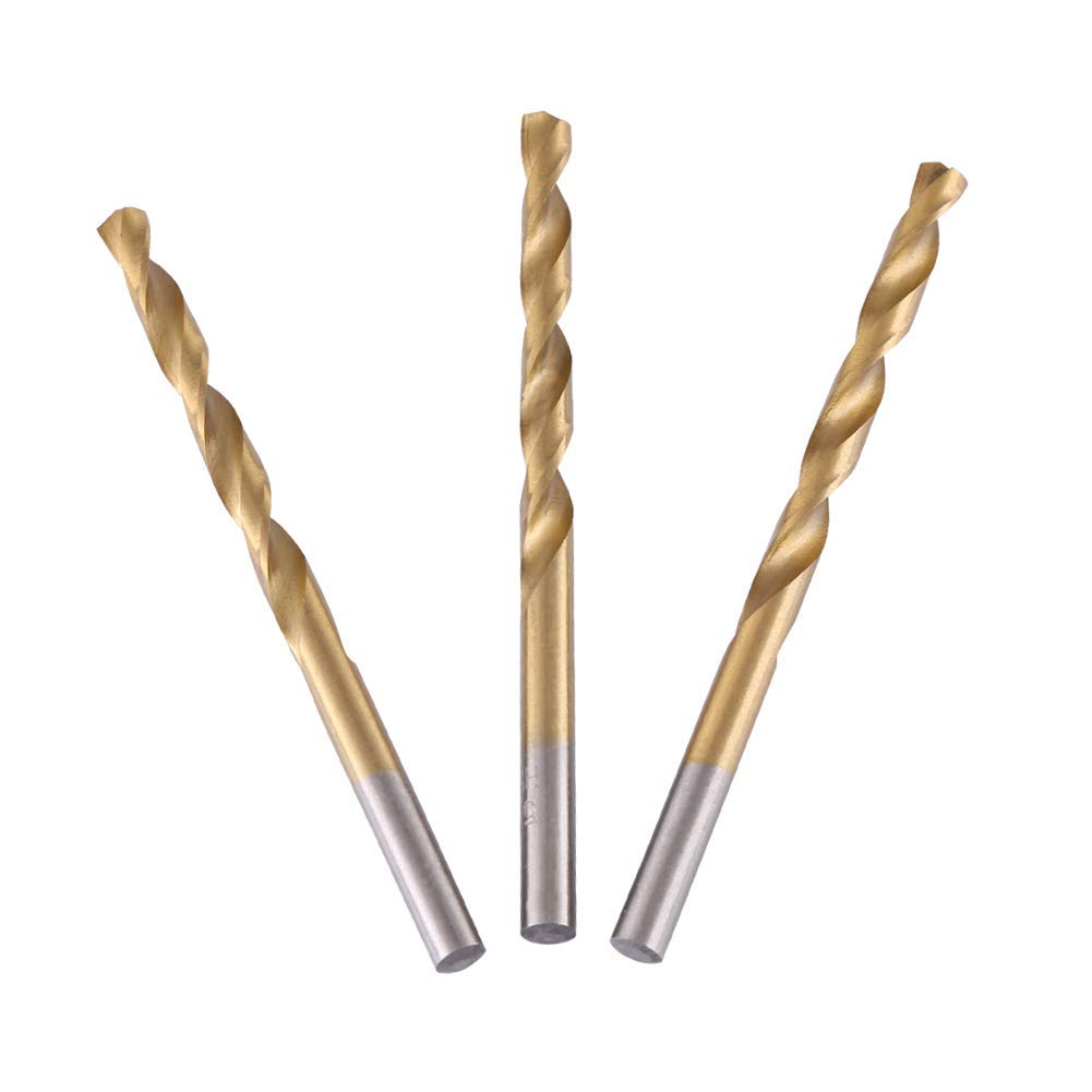Juego de brocas de 99 piezas, juego de brocas de acero de alta velocidad con revestimiento de titanio de 1,5 mm-10 mm, juego de brocas de metal con caja de herramientas para destornillador inalámbrico