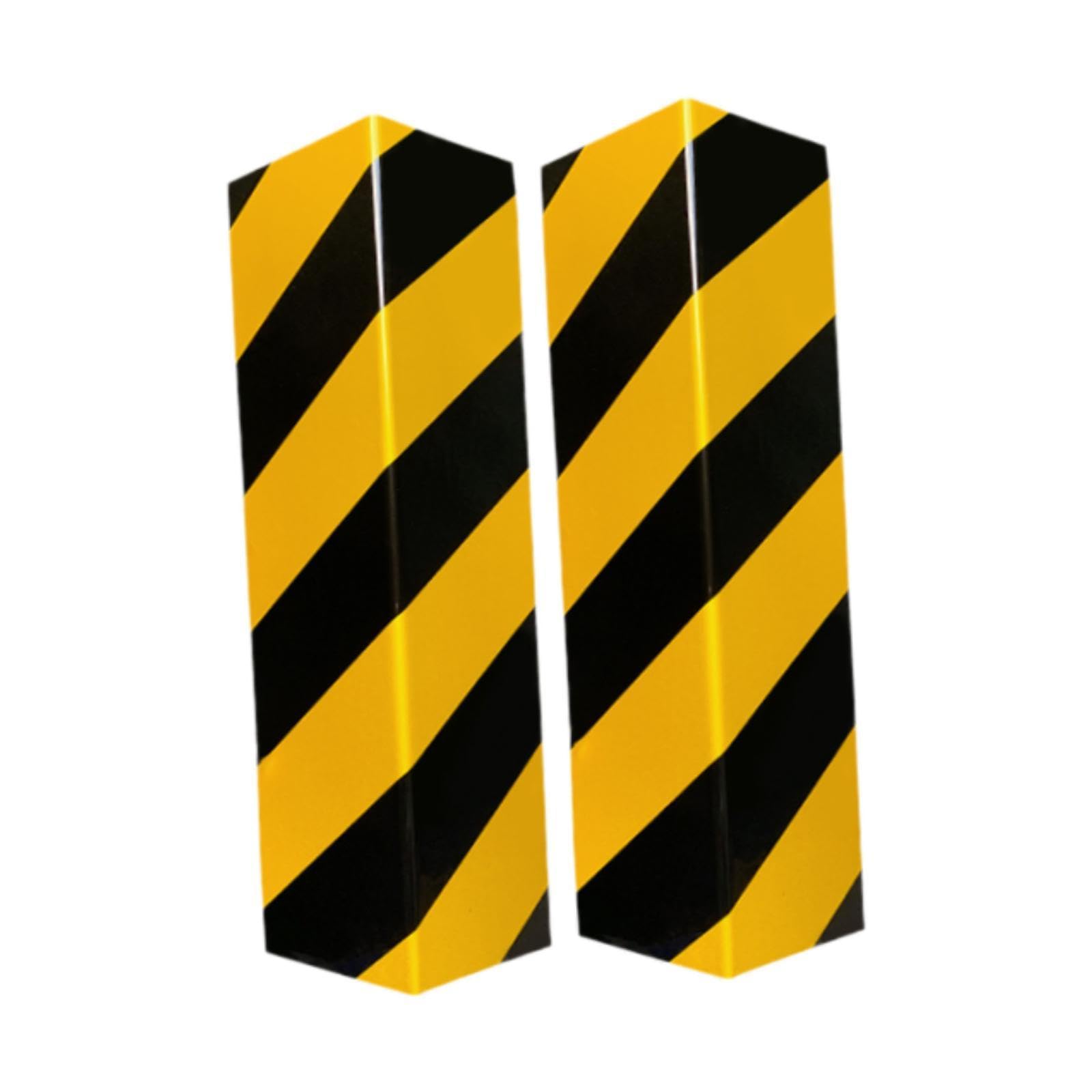 Harilla 2Pcs Car Parking Protector Bumper Pad EVA Foam Sturdy Stoppers Garage Wall Protector Reflective Wall Column Corner Guard for Garage Walls Corners，Yellow and Black