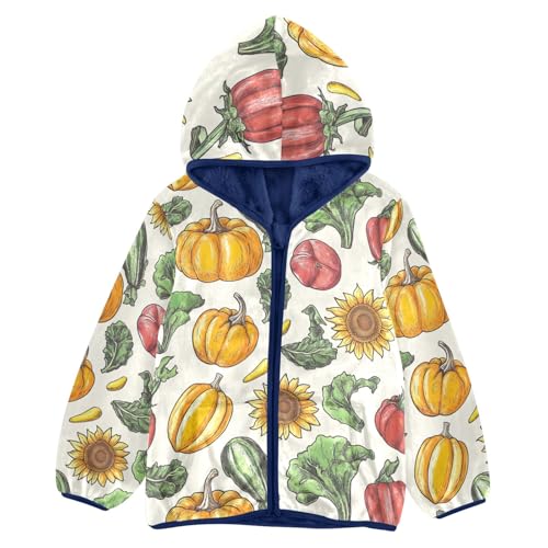 CHIFIGNO Girls Boys Fleece Jacket Printed Boys Jackets Toddler Boy Winter Clothes for Toddler Kids with Pockets