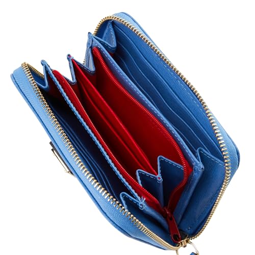 Dooney & Bourke Wallet, Saffiano Medium Zip Around Credit Card Case Wallet - Blue4