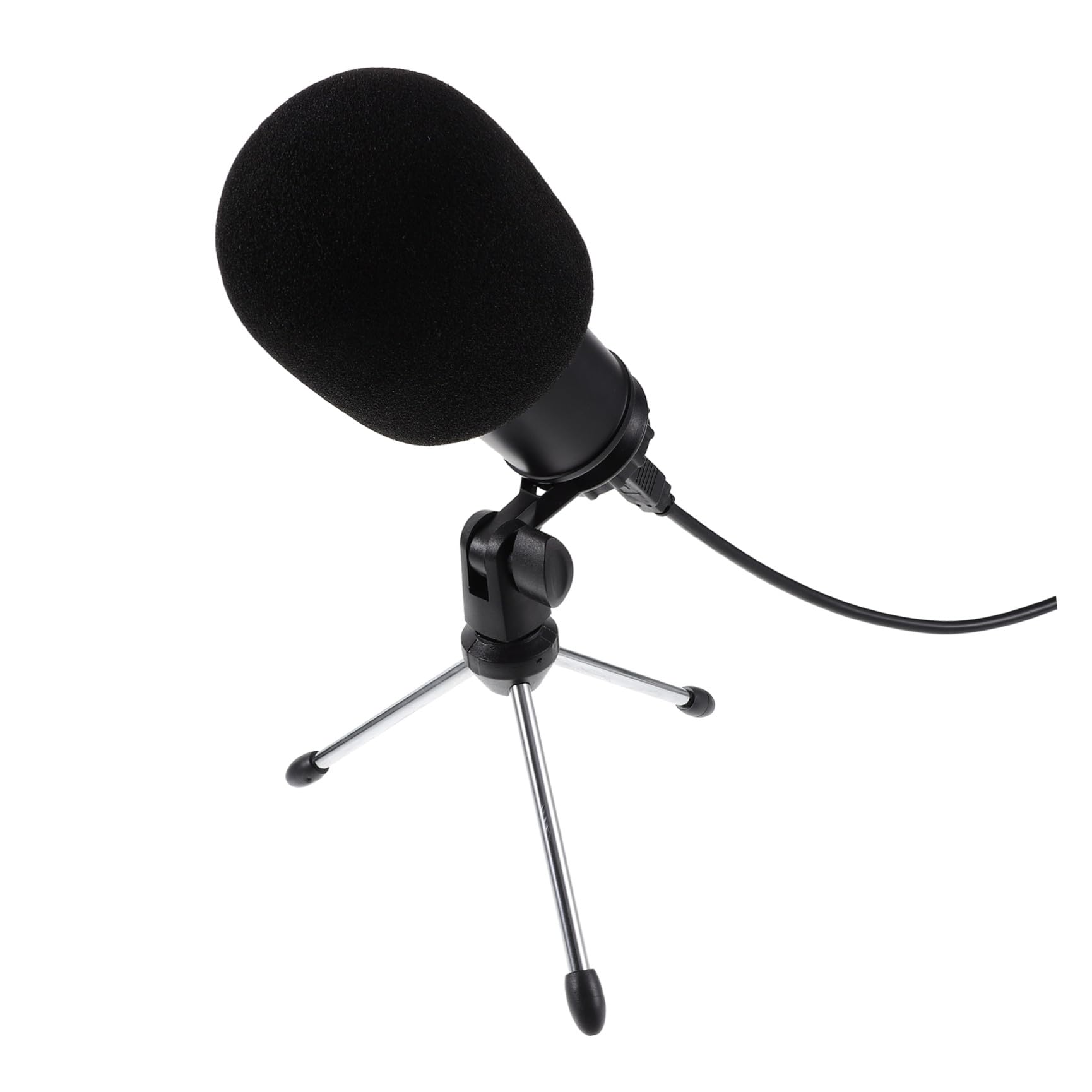 USB Kondensatormikrofon Satz mit Halterung Tragbares Nierenmikrofon für Konferenzen und Bühnenauftritte Schwarz aus Abs Frequenzbereich 20hz-20000hz Zufälliger Stil